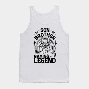 Son Brother Gaming Legend Gamer Gifts For Teen Boys Gaming Vintage Tank Top